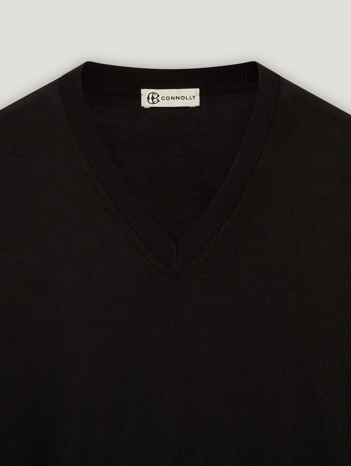Black Voile D'or V-Neck - Connolly