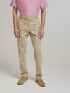 Beige Cotton Comfort Trouser