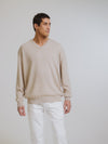 Bone Venetian V Neck
