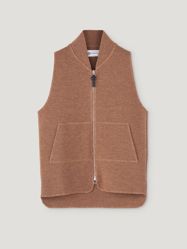 Connolly England | Vicuna Wool Drop Back Car Vest