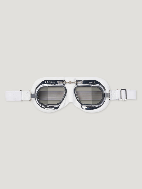 White CB Tinted Driving Goggles