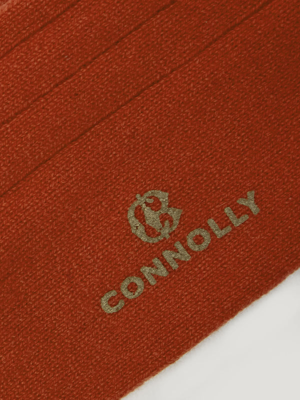 Connolly | Orange Calf Cashmere Socks 