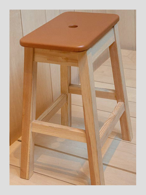 Connolly England | Tan Leather Topped Oak Stool