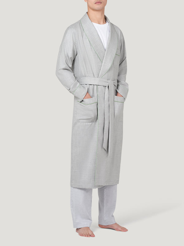 Light Grey Cashmere Dressing Gown