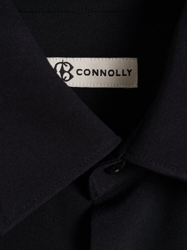 Connolly England | Black Crepe de Chine Loose Fit Shirt