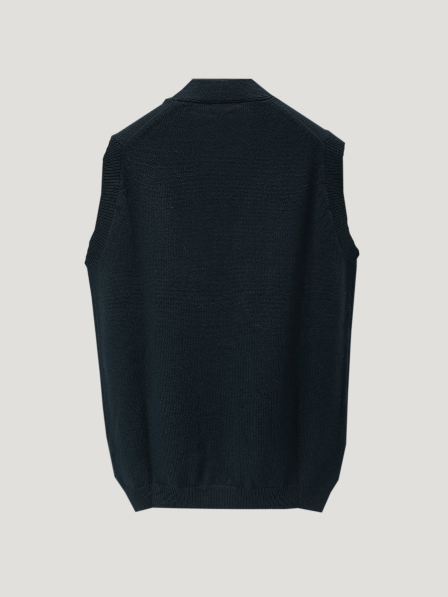 Navy Knit Waistcoat - Connolly
