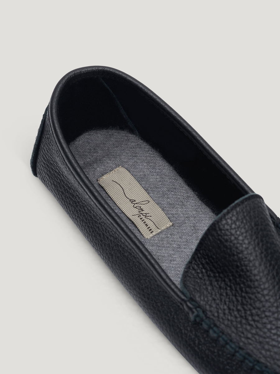 Connolly | Black/Grey Cashmere House Slippers