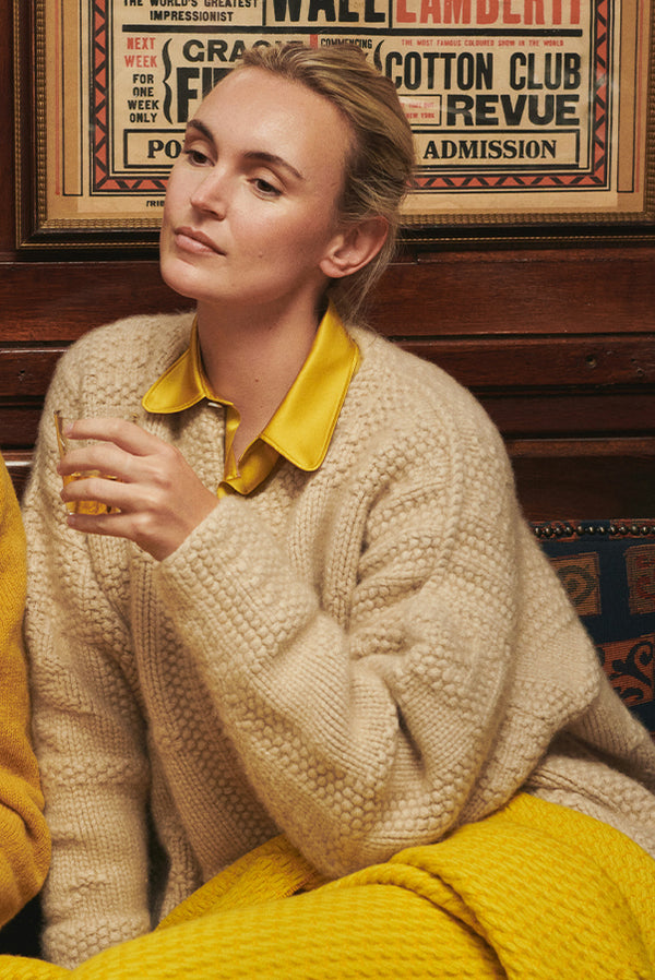 The Hand Knitted Gansey Cardigan