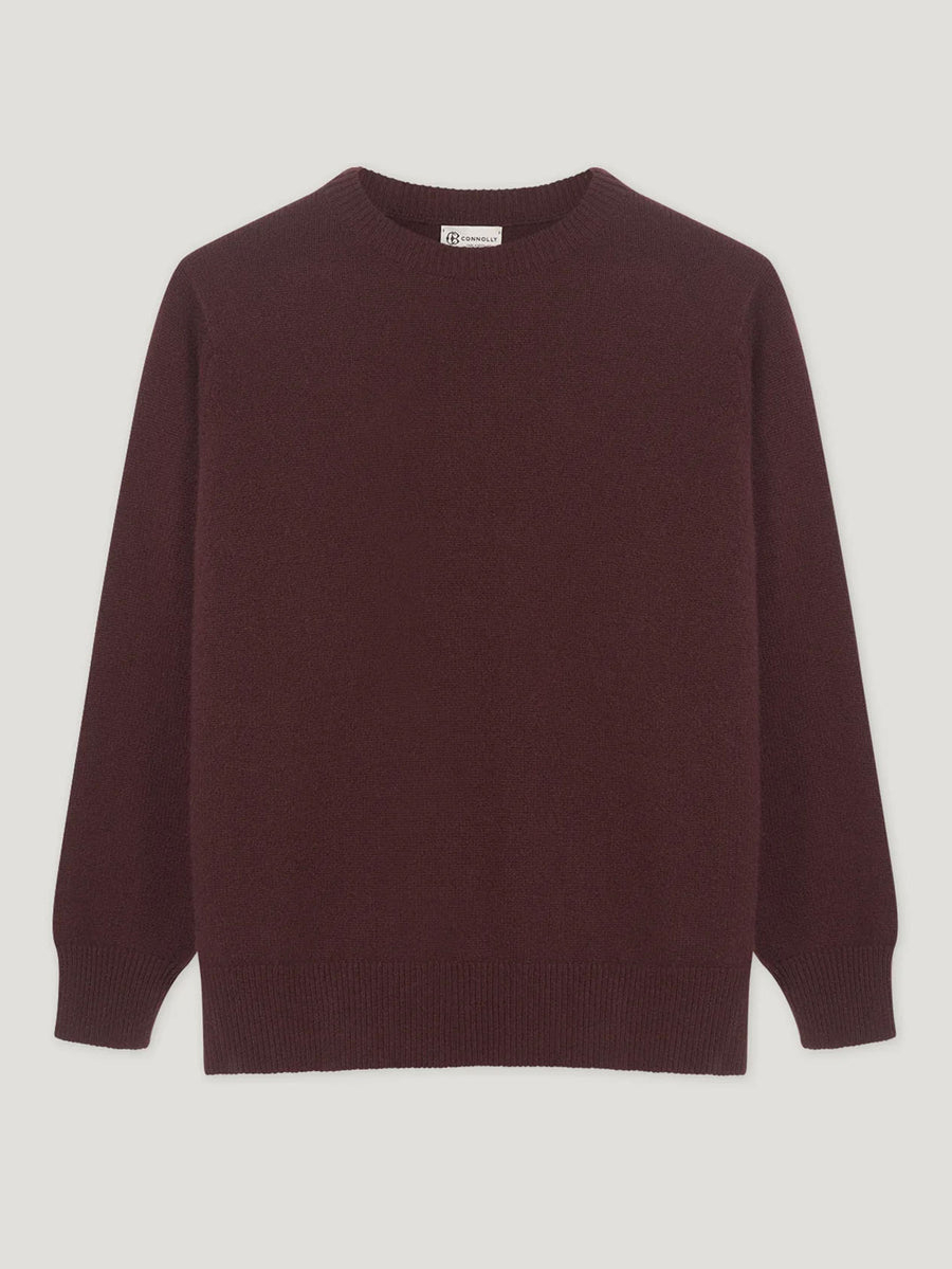 Burgundy 4 Ply Favourite Sweater - Connolly