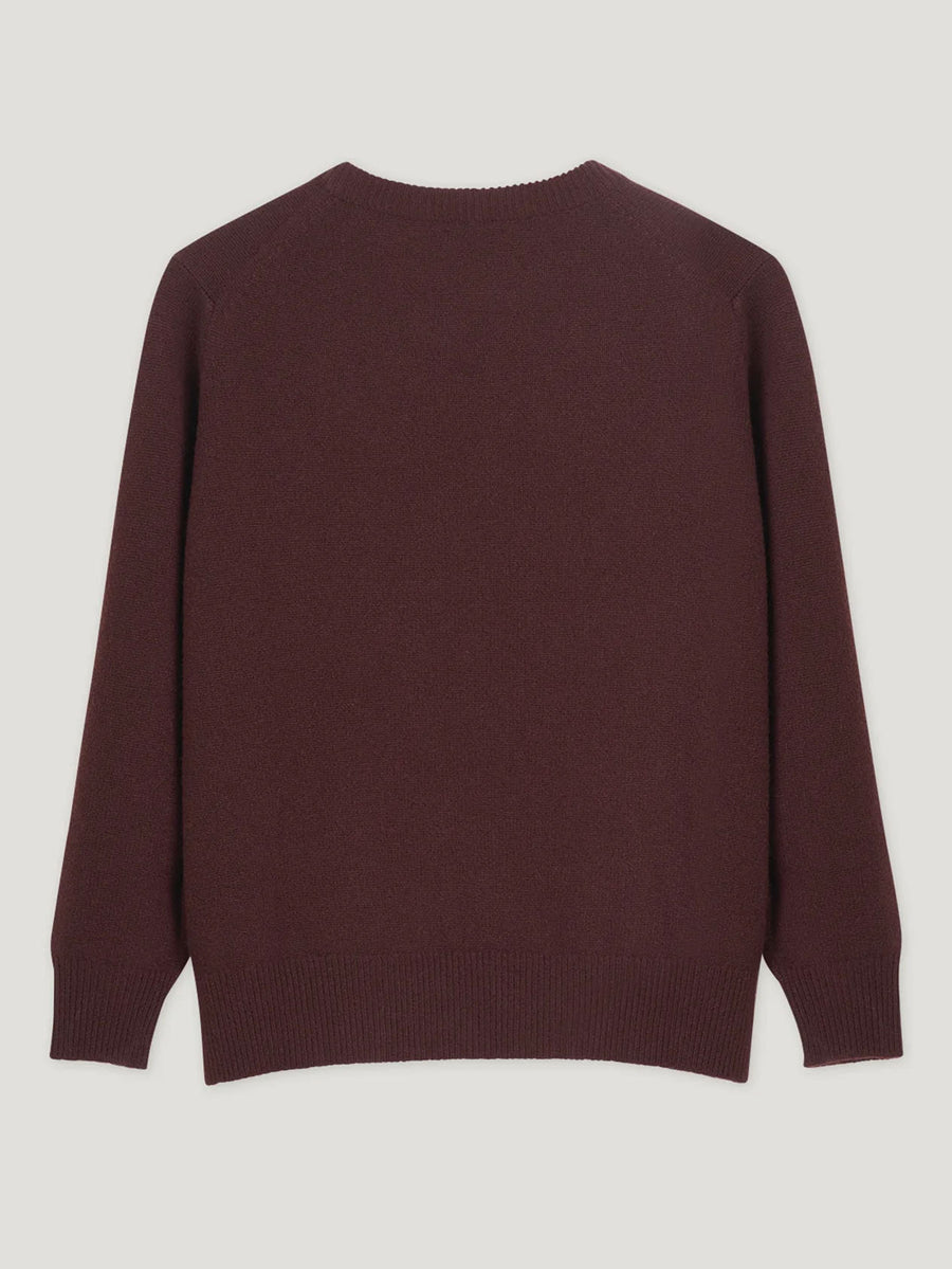 Burgundy 4 Ply Favourite Sweater - Connolly