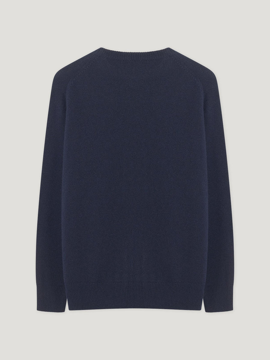 Navy 4 Ply Favourite Sweater - Connolly