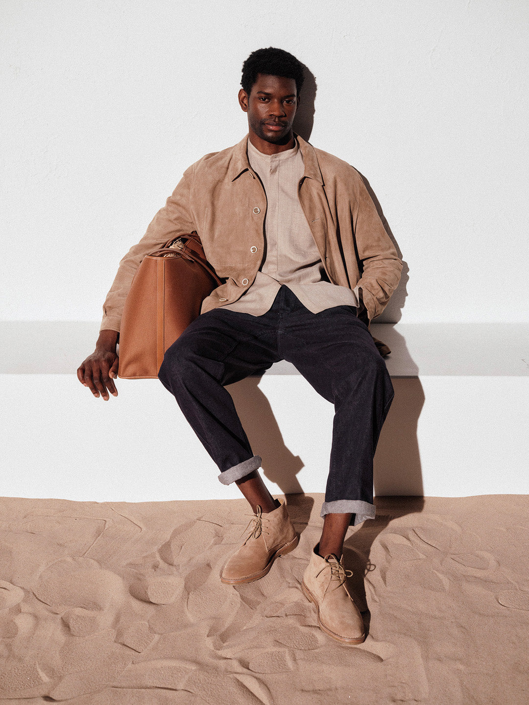 Stone Suede Overshirt– Connolly