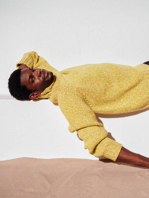 Yellow/Ecru Oversized Chunky Knit