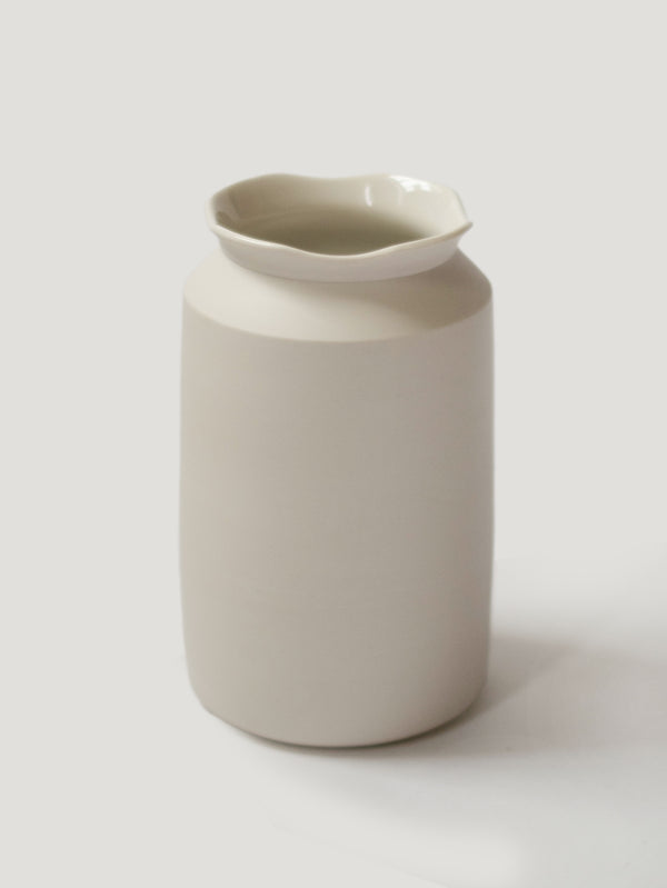Porcelain Cut Top Cylinder - Large 2 - Lotta von Bulow