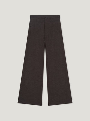 Brown/Grey Wide Leg Jersey Trouser