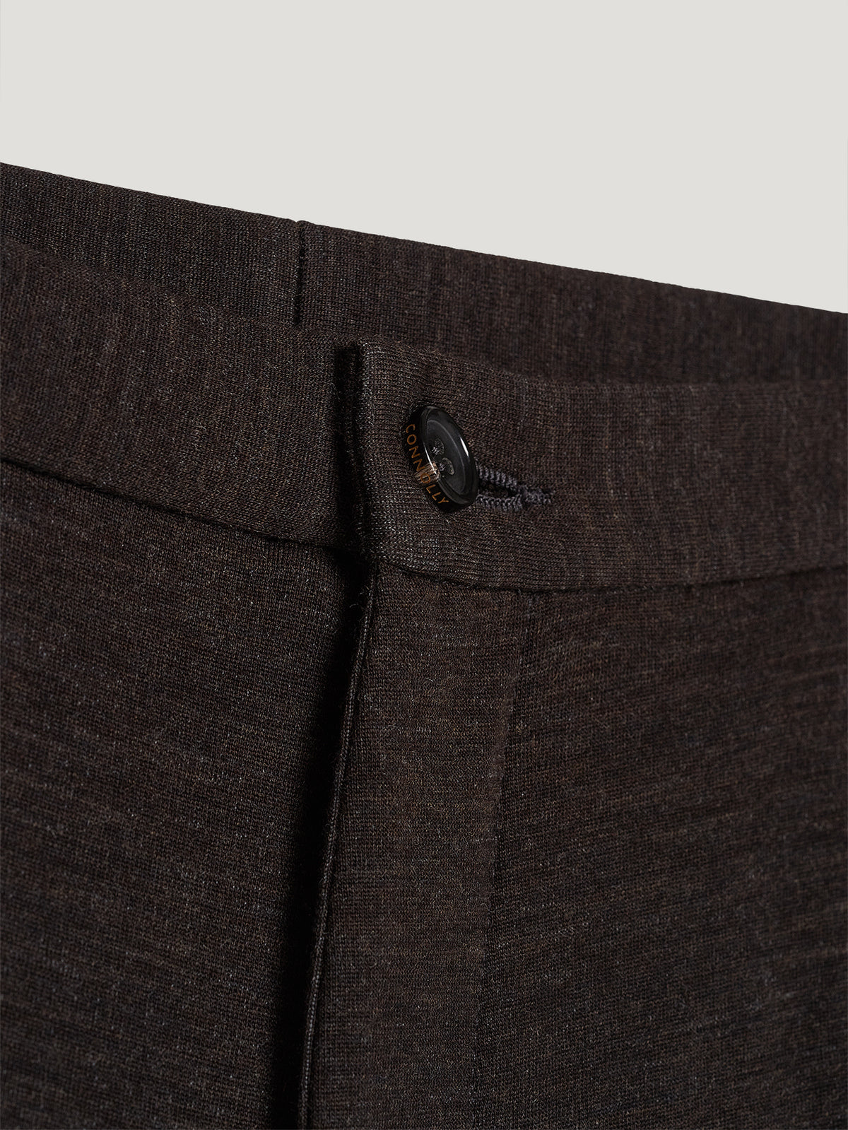 Brown/Grey Wide Leg Jersey Trouser - Connolly