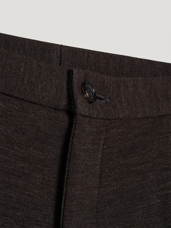 Brown/Grey Wide Leg Jersey Trouser