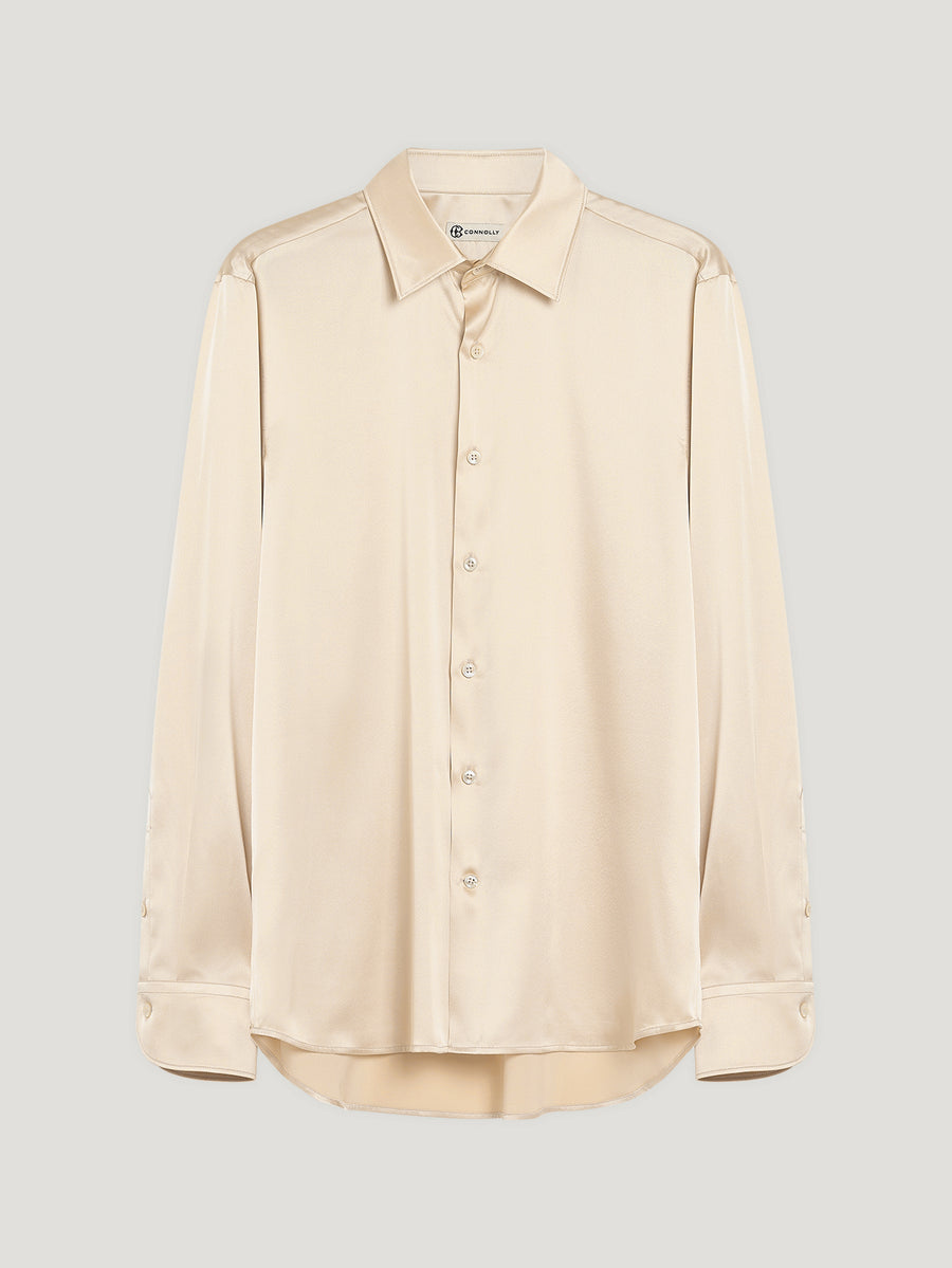 Pearl Satin Loose Fit Single Cuff Shirt - Connolly