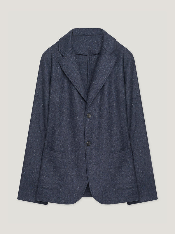 Blue 2 Button Wool Jacket