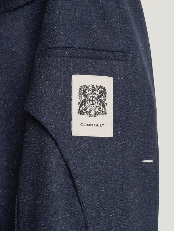 Blue 2 Button Wool Jacket