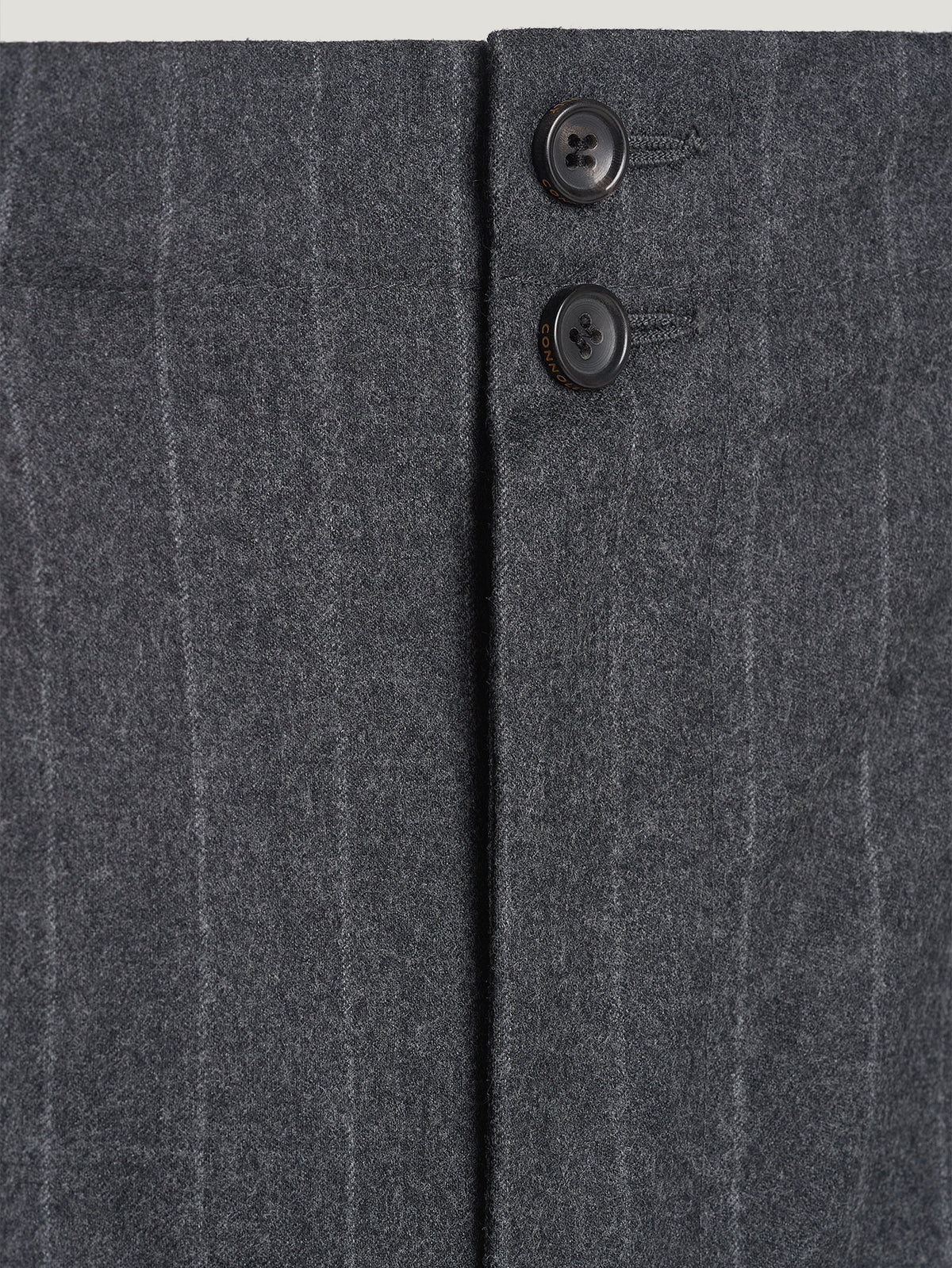 Charcoal Chalk Stripe Sash Trousers - Connolly