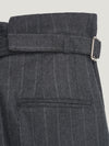 Charcoal Pinstripe Sash Trousers