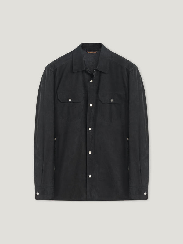 Black Suede Overshirt