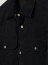 Black Suede Overshirt