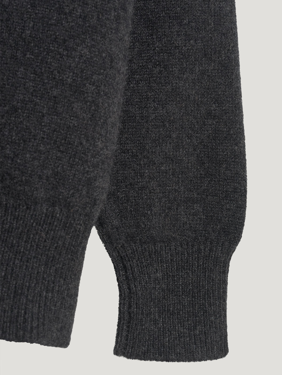 Charcoal 4 Ply Favourite V Neck Sweater - Connolly