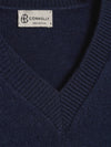 Navy 4 Ply Favourite V Neck Sweater