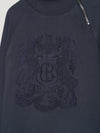 Navy Embroidered Driving Sweatshirt