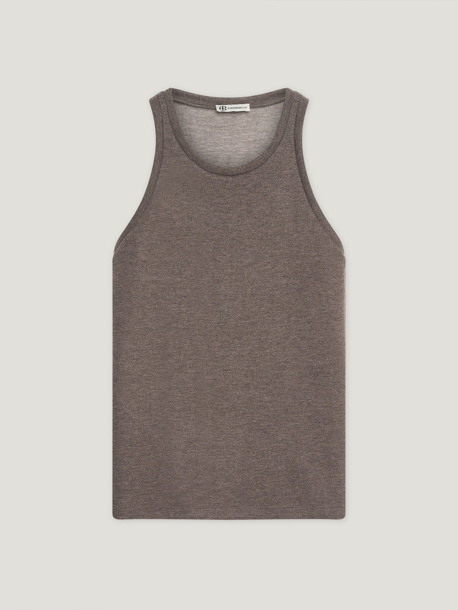 Brown/Natural Cashmere Vest - Connolly