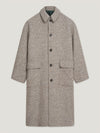 Brown/Natural Oversized Martingale Coat