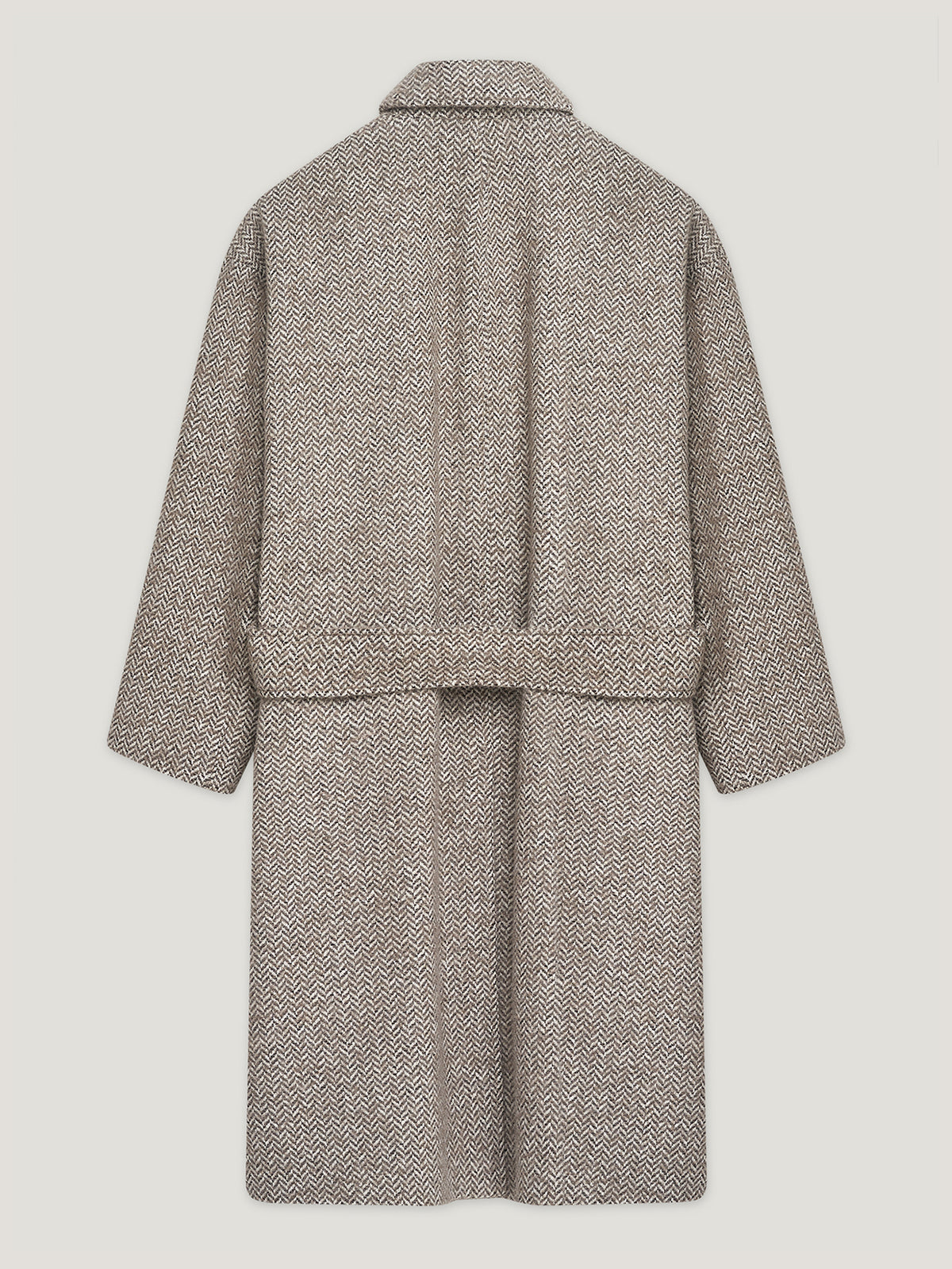 Brown/Natural Oversized Martingale Coat - Connolly