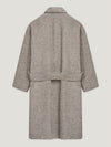 Brown/Natural Oversized Martingale Coat