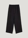 Black Wide Leg Linen Trousers