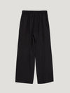 Black Wide Leg Linen Trousers