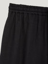 Black Wide Leg Linen Trousers