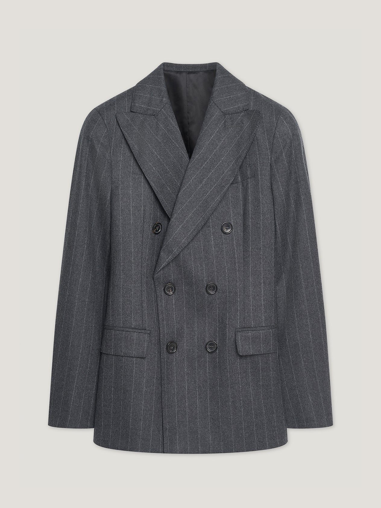 Charcoal Chalk Stripe Double Breasted Jacket– Connolly