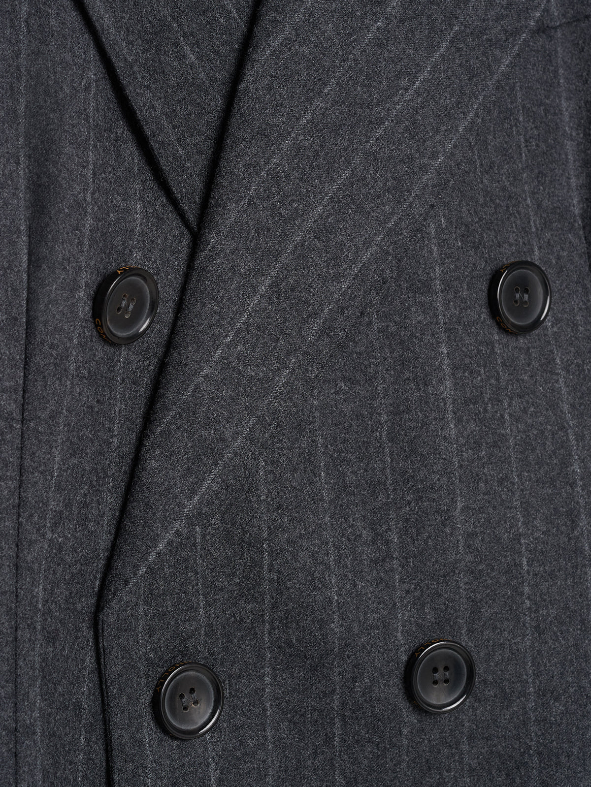 Charcoal Chalk Stripe Double Breasted Jacket - Connolly