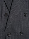 Charcoal Pinstripe Double Breasted Jacket