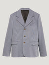 Blue Oxford Single Breasted Jacket