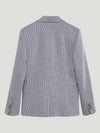 Blue Oxford Single Breasted Jacket
