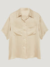 Wheat Short Sleeve Silk Shirt