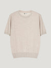 Ecru Classic Cashmere & Silk T-Shirt