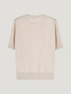 Ecru Classic Cashmere & Silk T-Shirt