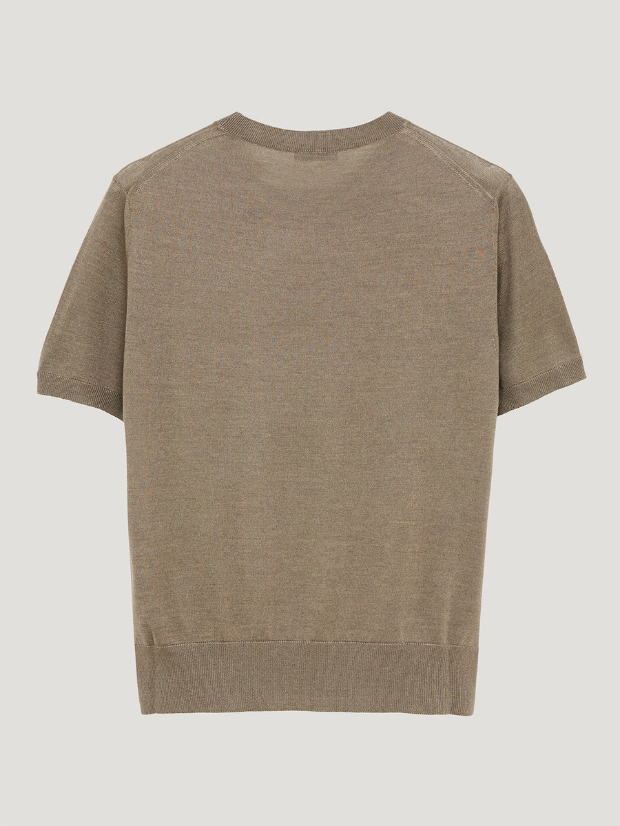 Mink Classic Cashmere & Silk T-Shirt - Connolly