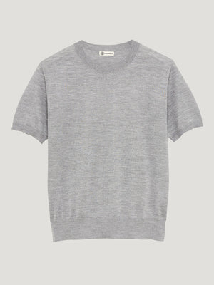 School Grey Classic Cashmere & Silk T-Shirt