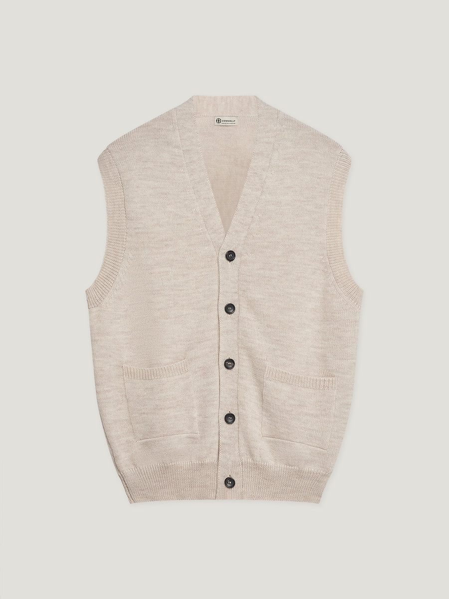 Natural Knit Waistcoat - Connolly