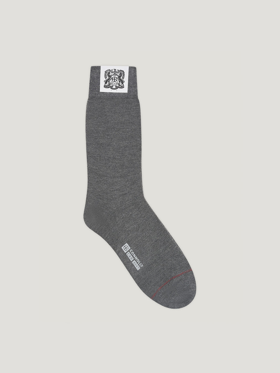 Dark Grey Cashmere and Silk Socks - Connolly